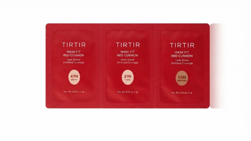 TIRTIR MASK FIT RED CUSHION 3 SHADE TRIAL KIT 1g*3EA(47N, 51N, 55N)