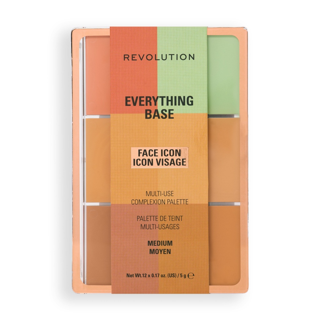 Revolution Everything Base Face Icon Complexion Palette Medium 
