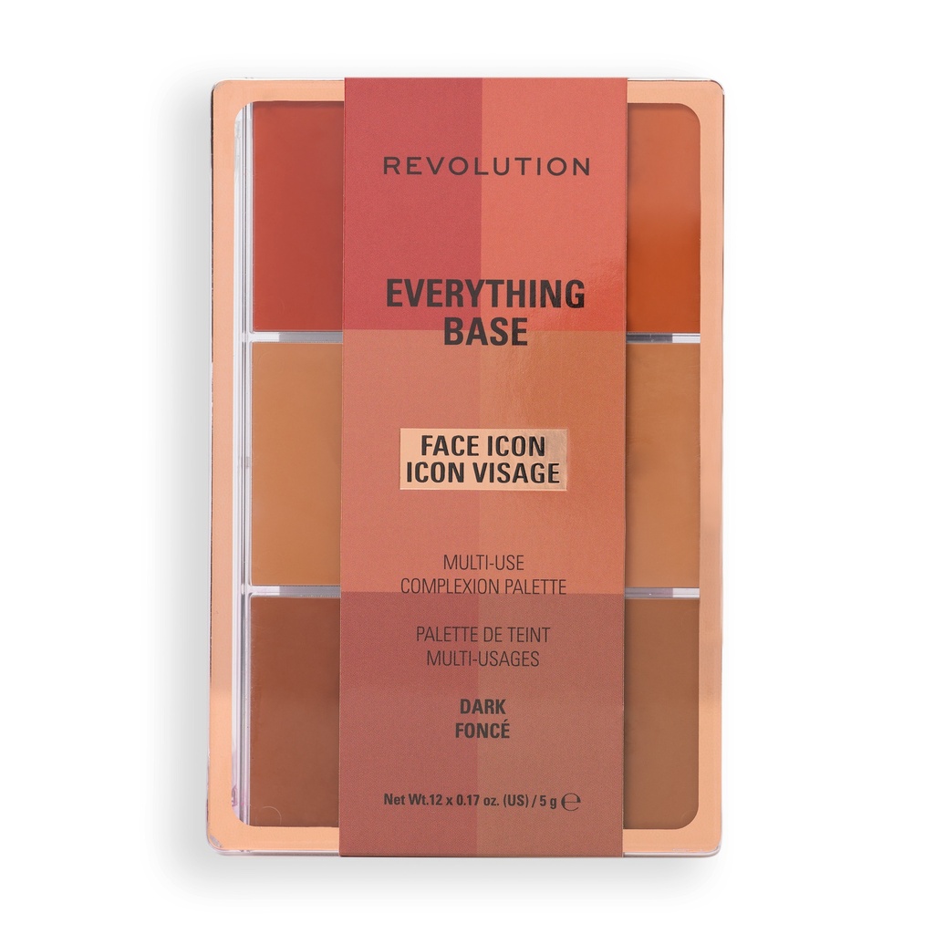 Revolution Everything Base Face Icon Complexion Palette Dark 