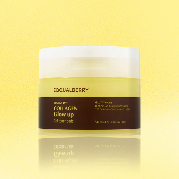 [Eqqualberry] Collagen Glow Up Gel Toner Pads 140Ml | 60Pads