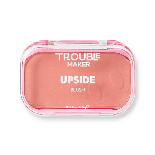 Trouble Maker Upside Powder Blush Glass Half Full
