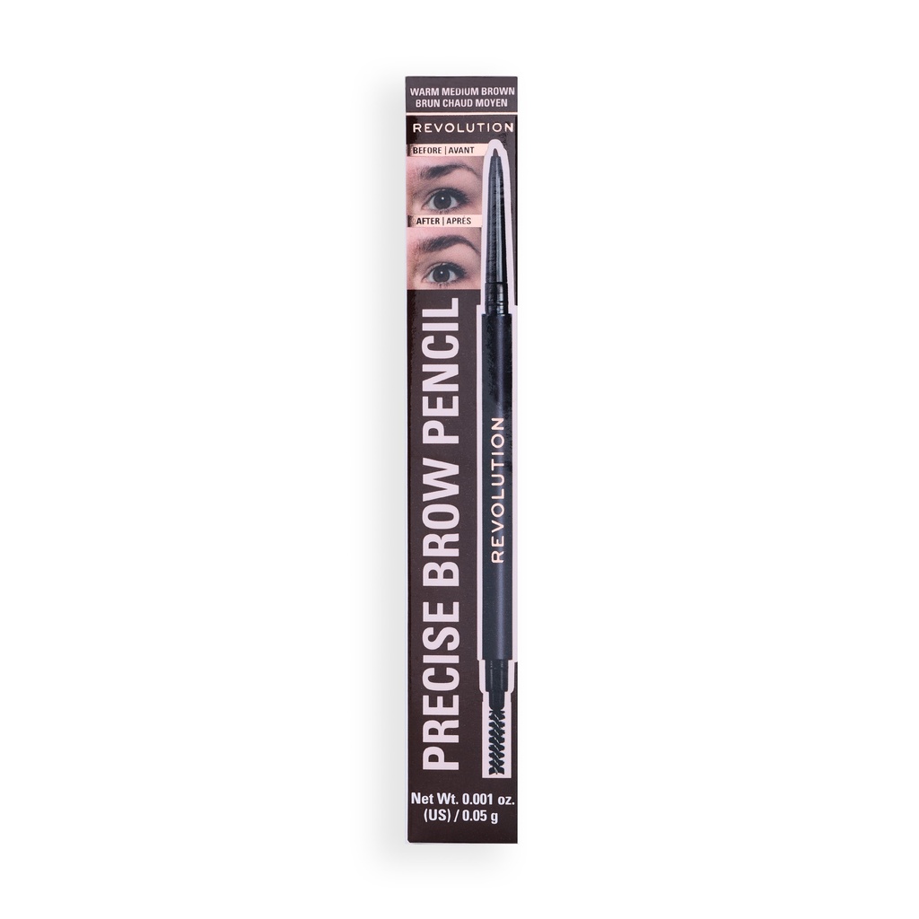 Revolution Precise Brow Pencil Warm Medium Brown