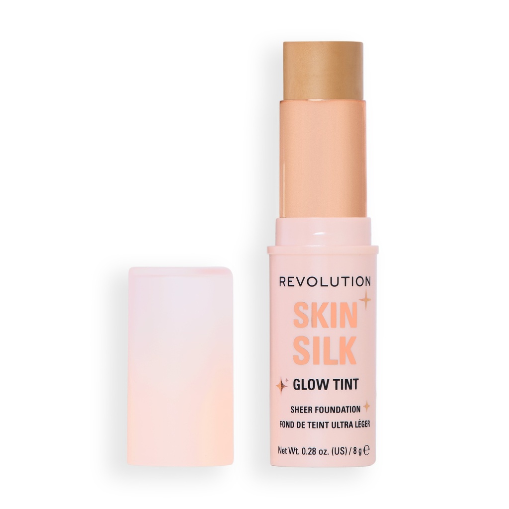 Revolution Skin Silk Glow Tint Sheer Foundation Stick Medium Tan Warm