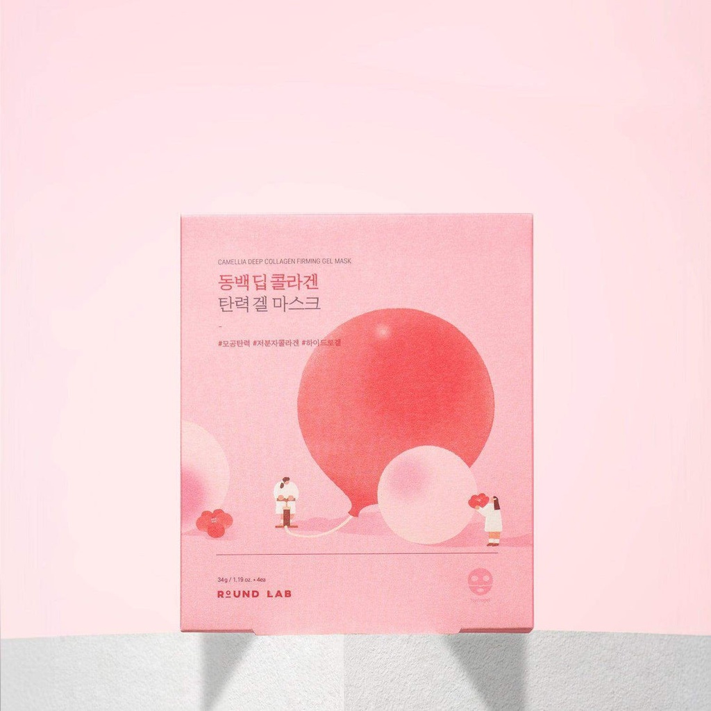 [Round Lab] Camellia Deep Collagen Firming Gel Mask 34G (4Ea)