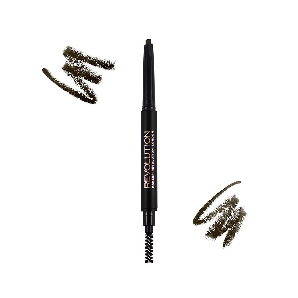 Makeup Revolution Duo Brow Pencil Dark Brown