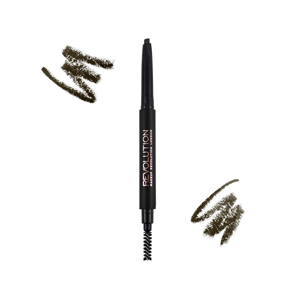 Makeup Revolution Duo Brow Pencil Medium Brown